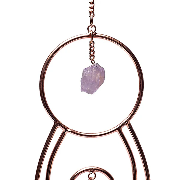 Raamhanger Maangodin & chakra stenen