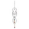Raamhanger Maangodin & chakra stenen