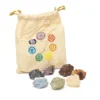 010013381 1 Set van 7 chakrastenen in katoenen tasje