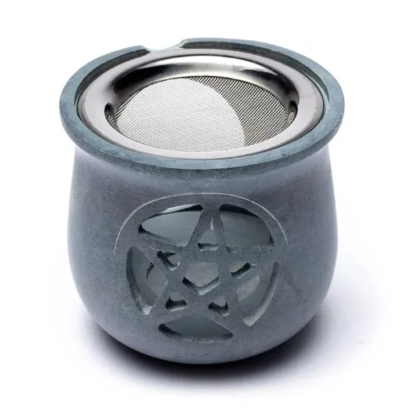 Wierookbrander Pentagram grijs + zeef