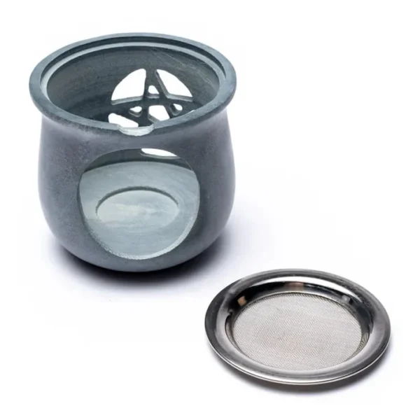 Wierookbrander Pentagram grijs + zeef