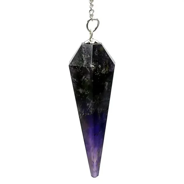 010016467 Pendel facet geslepen amethist spitse punt